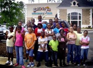 TALKS mentees celebrate with their mentors at Gattitown in 2008.